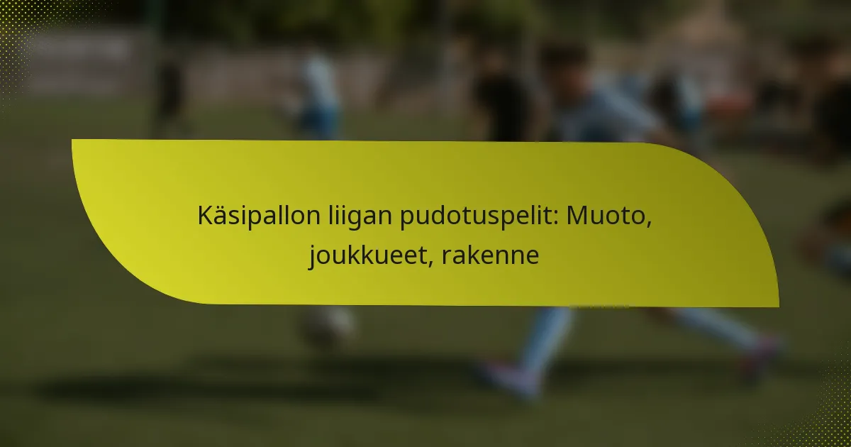 Käsipallon liigan pudotuspelit: Muoto, joukkueet, rakenne