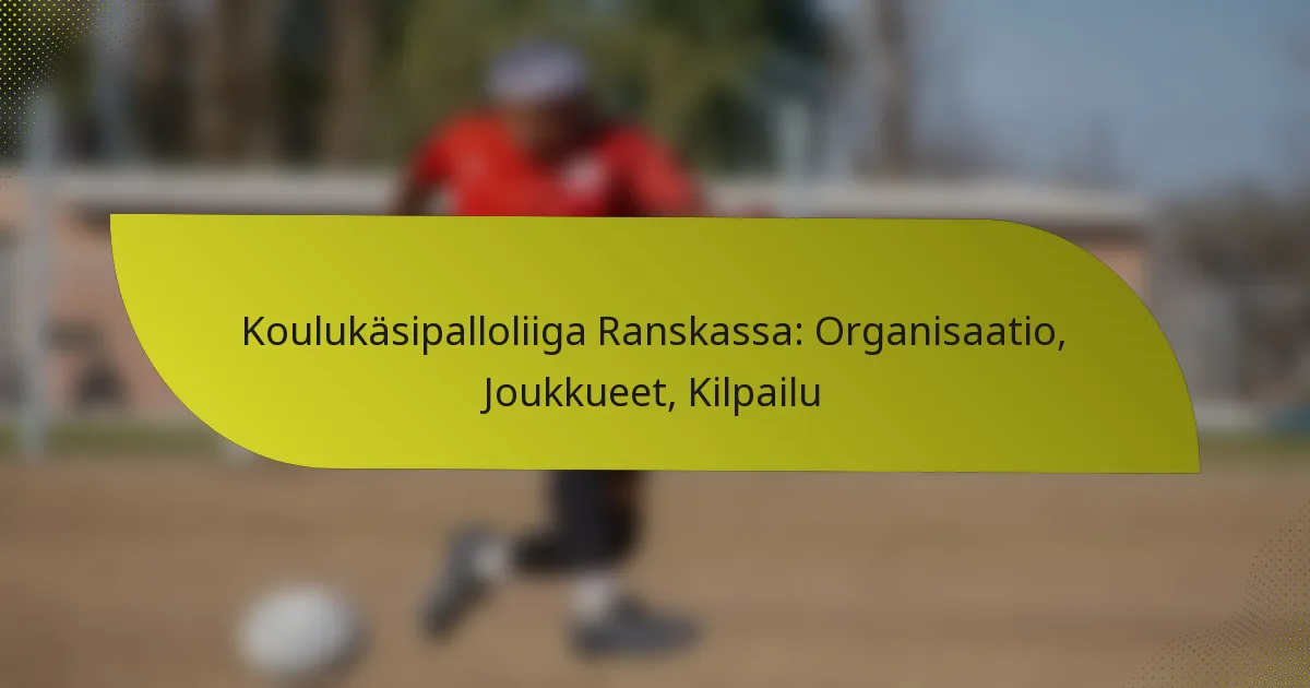 Koulukäsipalloliiga Ranskassa: Organisaatio, Joukkueet, Kilpailu