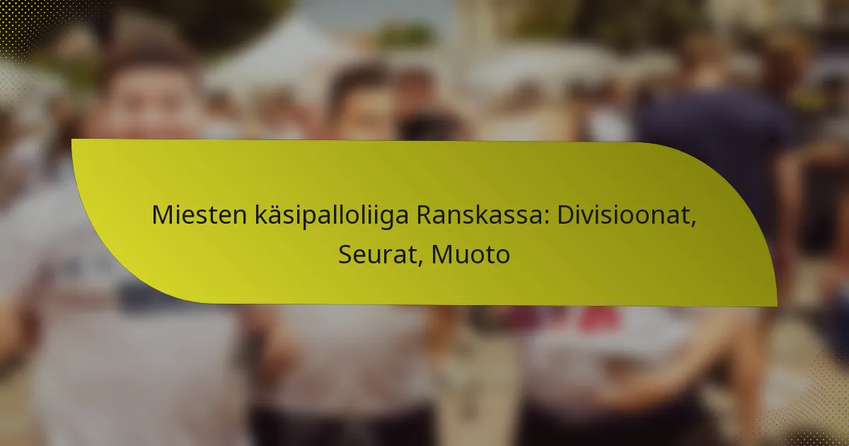 Miesten käsipalloliiga Ranskassa: Divisioonat, Seurat, Muoto