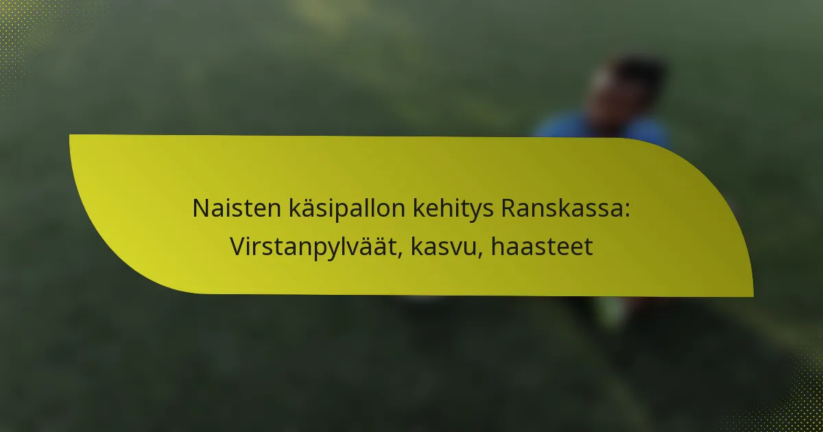 Naisten käsipallon kehitys Ranskassa: Virstanpylväät, kasvu, haasteet