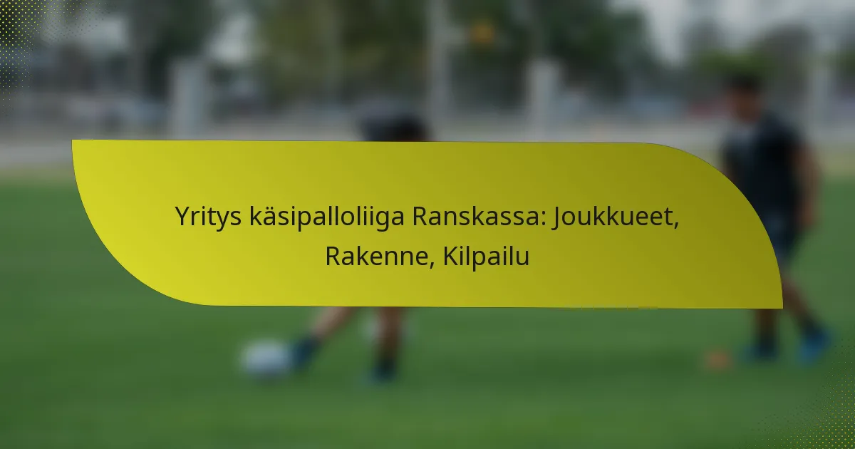 Yritys käsipalloliiga Ranskassa: Joukkueet, Rakenne, Kilpailu