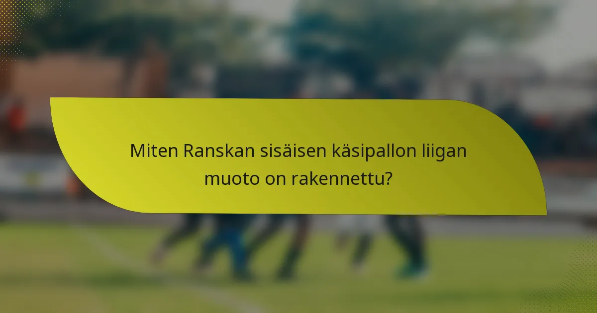 Miten Ranskan sisäisen käsipallon liigan muoto on rakennettu?
